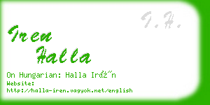 iren halla business card